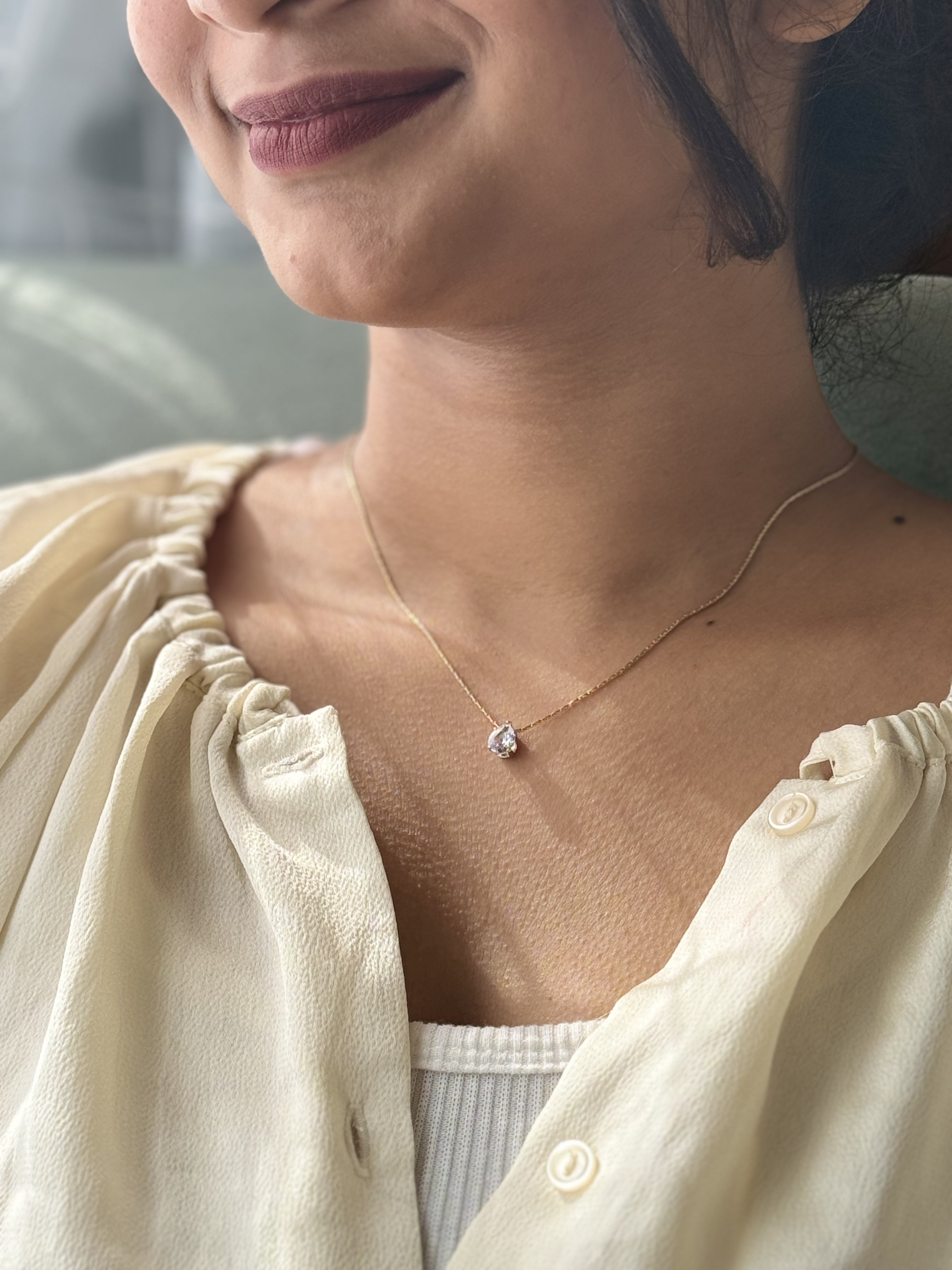 Stone Tear drop Chain