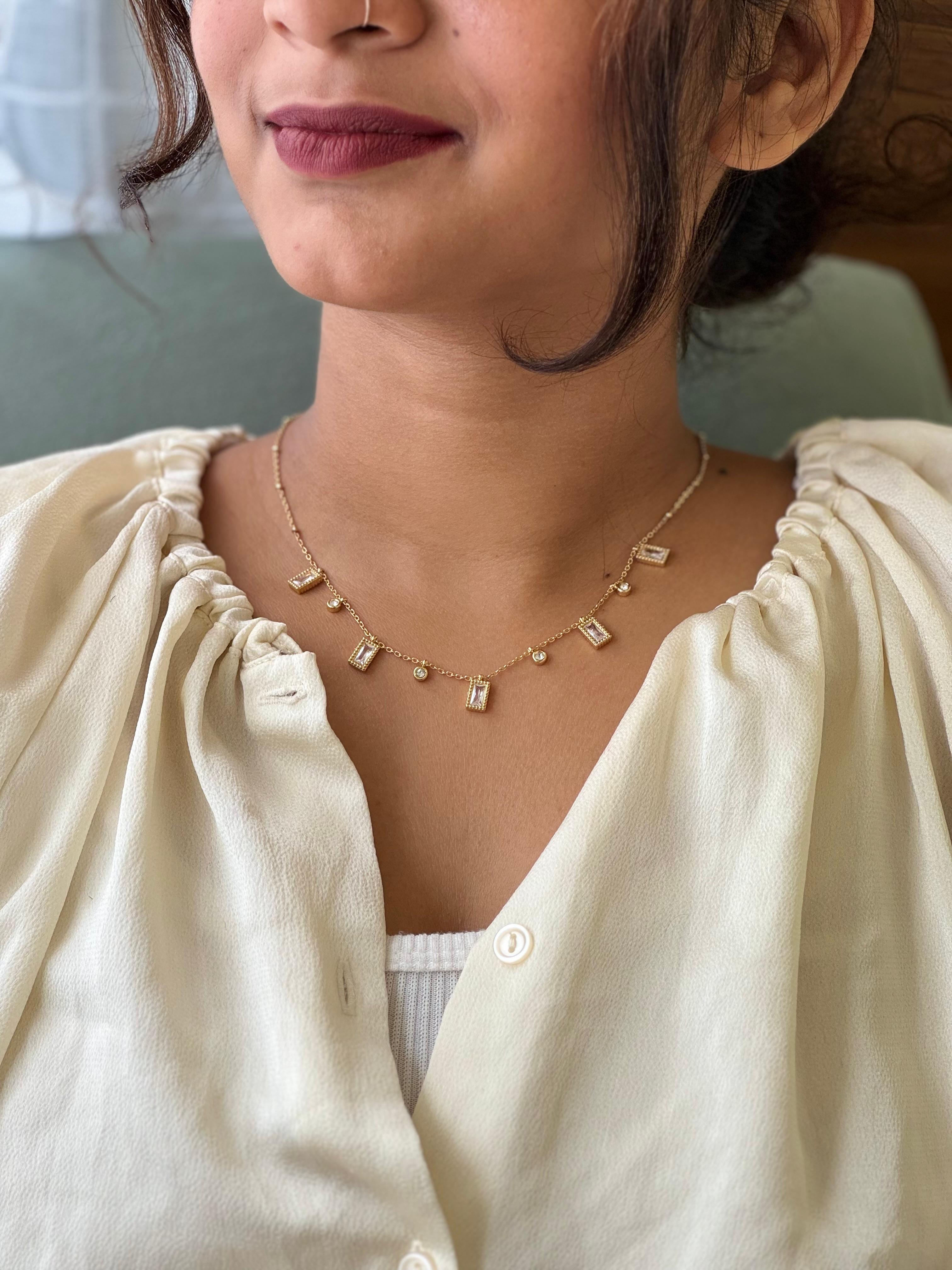 Stone Drop Necklace