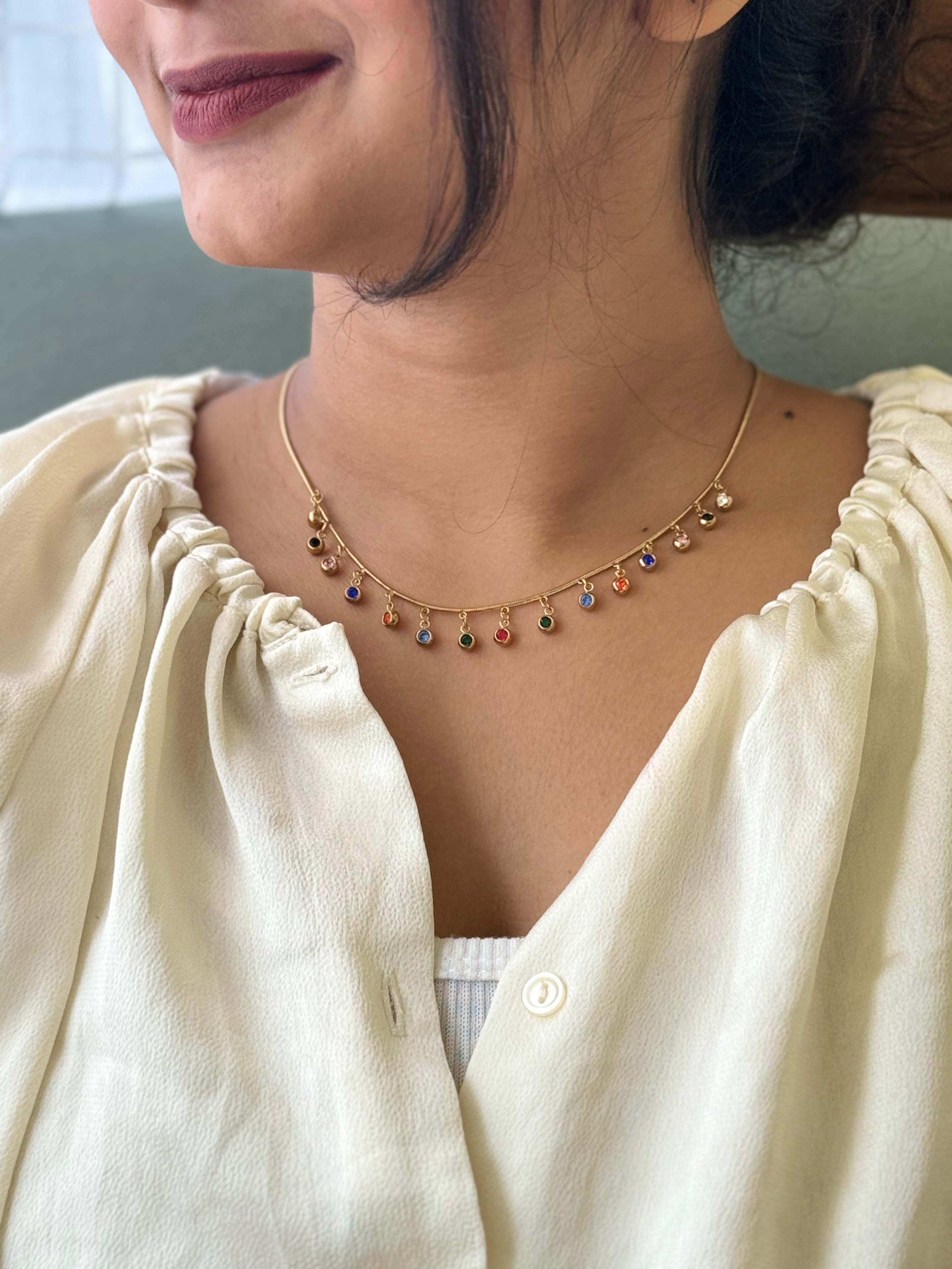 Multicolour Stone Necklace